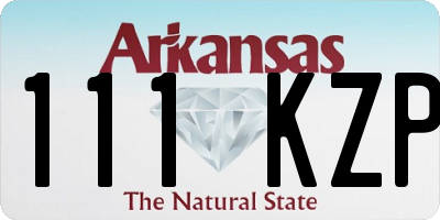 AR license plate 111KZP