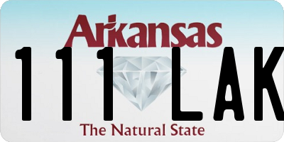 AR license plate 111LAK