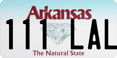 AR license plate 111LAL