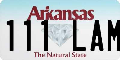 AR license plate 111LAM