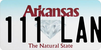 AR license plate 111LAN