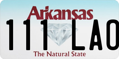 AR license plate 111LAO