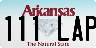 AR license plate 111LAP