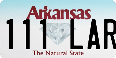 AR license plate 111LAR