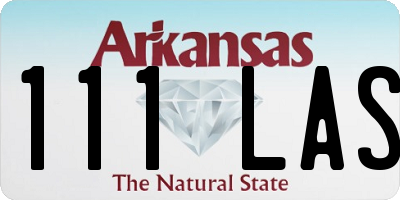 AR license plate 111LAS
