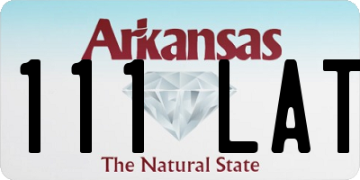 AR license plate 111LAT