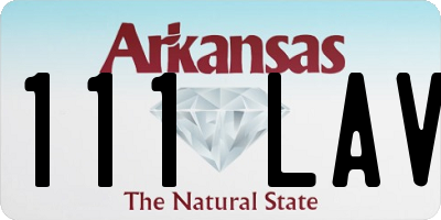 AR license plate 111LAV