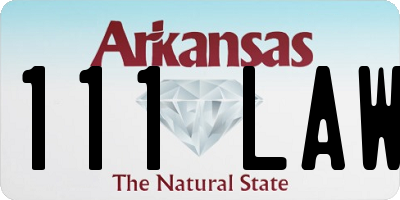 AR license plate 111LAW