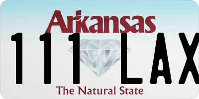 AR license plate 111LAX