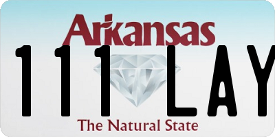 AR license plate 111LAY