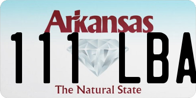 AR license plate 111LBA