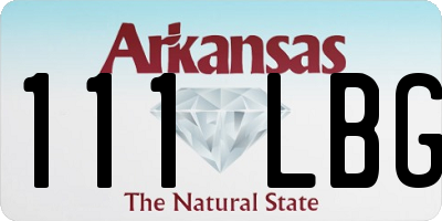 AR license plate 111LBG