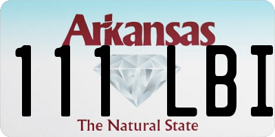 AR license plate 111LBI