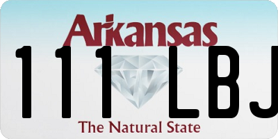 AR license plate 111LBJ