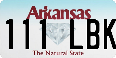 AR license plate 111LBK