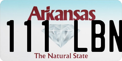 AR license plate 111LBN