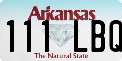 AR license plate 111LBQ