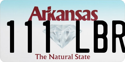 AR license plate 111LBR