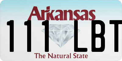 AR license plate 111LBT