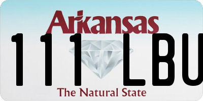 AR license plate 111LBU