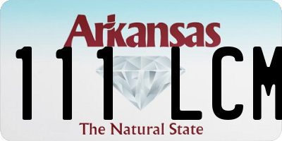 AR license plate 111LCM