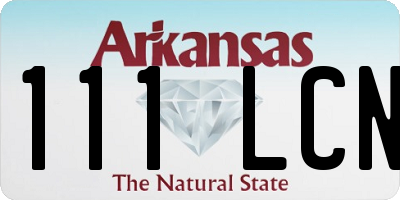 AR license plate 111LCN