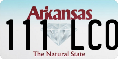 AR license plate 111LCO