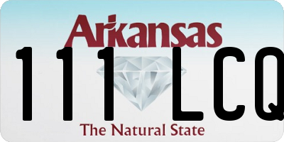 AR license plate 111LCQ