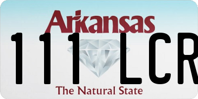 AR license plate 111LCR
