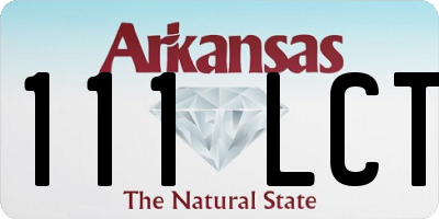 AR license plate 111LCT