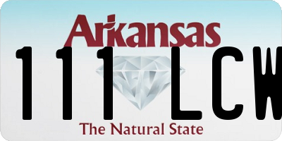 AR license plate 111LCW