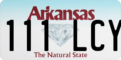 AR license plate 111LCY