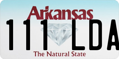 AR license plate 111LDA