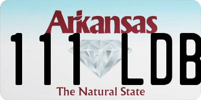 AR license plate 111LDB