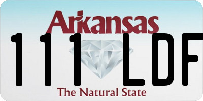AR license plate 111LDF