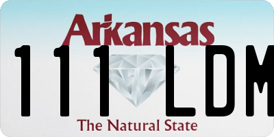 AR license plate 111LDM
