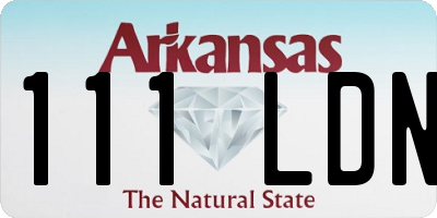 AR license plate 111LDN