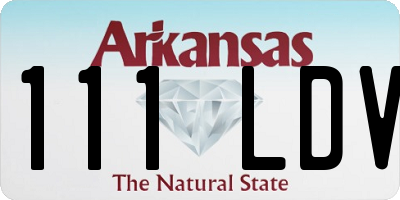AR license plate 111LDV