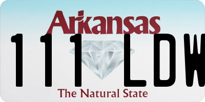 AR license plate 111LDW