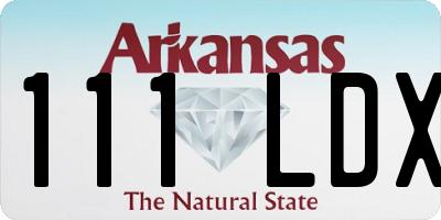 AR license plate 111LDX