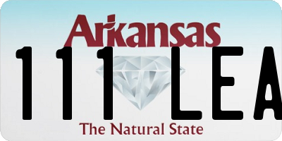 AR license plate 111LEA