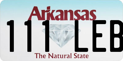 AR license plate 111LEB