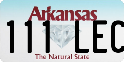 AR license plate 111LEC