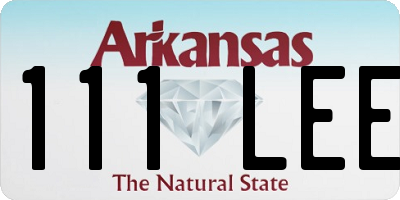 AR license plate 111LEE