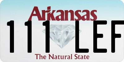 AR license plate 111LEF