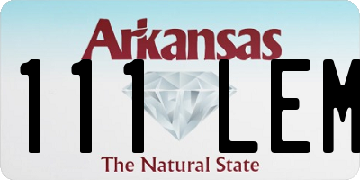 AR license plate 111LEM