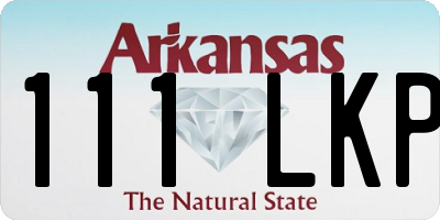 AR license plate 111LKP