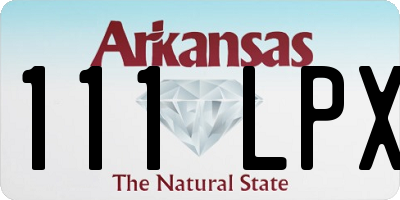AR license plate 111LPX