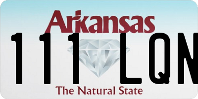 AR license plate 111LQN