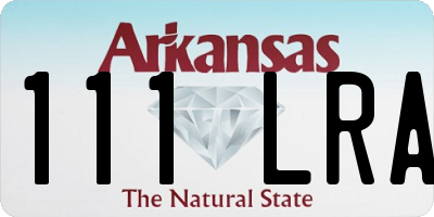 AR license plate 111LRA